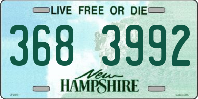 NH license plate 3683992