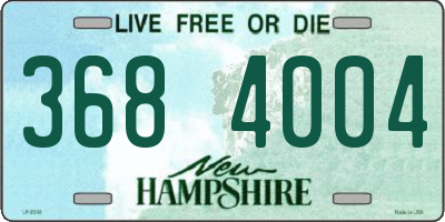 NH license plate 3684004