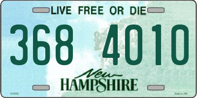 NH license plate 3684010