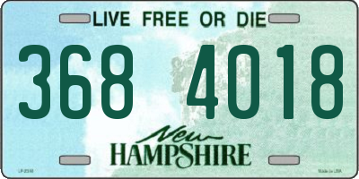 NH license plate 3684018