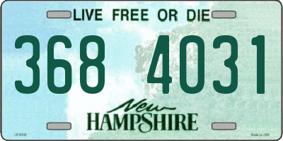 NH license plate 3684031