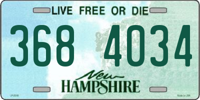 NH license plate 3684034
