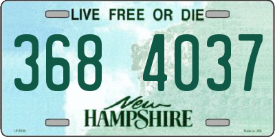 NH license plate 3684037