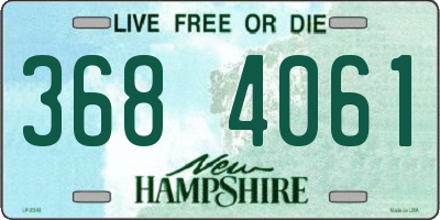 NH license plate 3684061