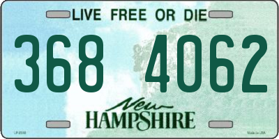 NH license plate 3684062