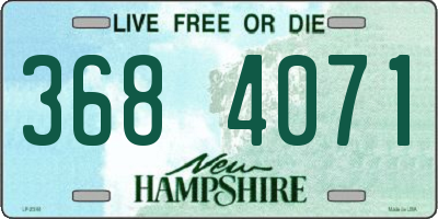 NH license plate 3684071