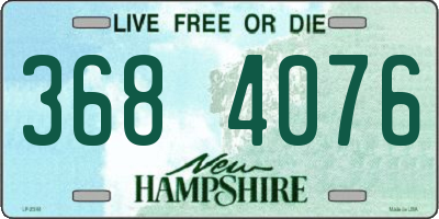 NH license plate 3684076