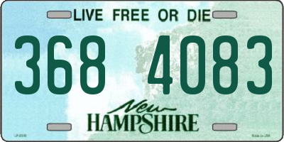 NH license plate 3684083