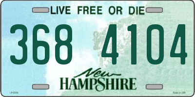 NH license plate 3684104