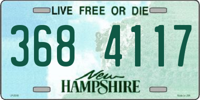 NH license plate 3684117
