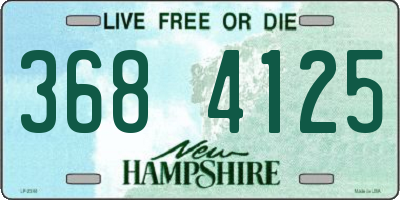 NH license plate 3684125