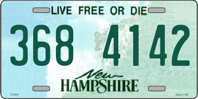 NH license plate 3684142