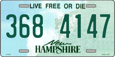 NH license plate 3684147