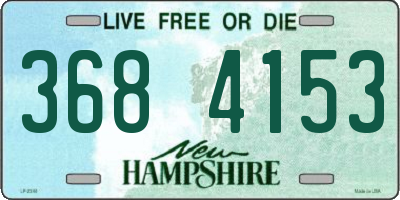 NH license plate 3684153
