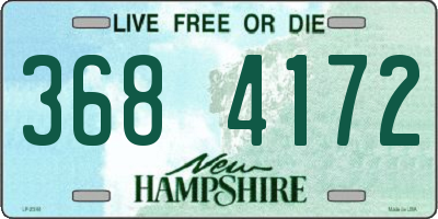 NH license plate 3684172