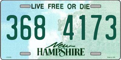 NH license plate 3684173