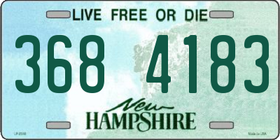 NH license plate 3684183