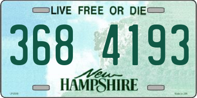 NH license plate 3684193