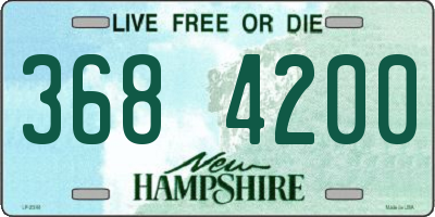 NH license plate 3684200
