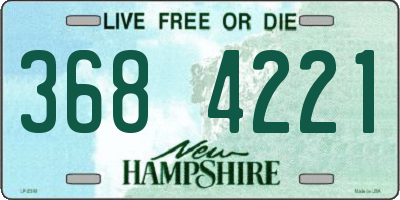 NH license plate 3684221