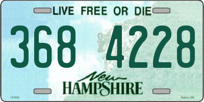 NH license plate 3684228