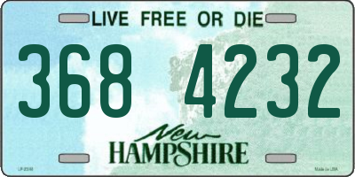 NH license plate 3684232