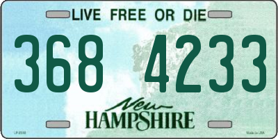 NH license plate 3684233