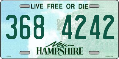 NH license plate 3684242