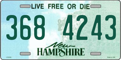NH license plate 3684243