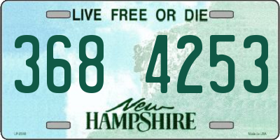 NH license plate 3684253