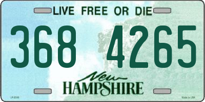 NH license plate 3684265