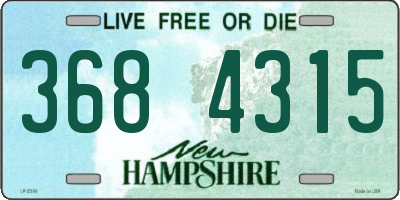 NH license plate 3684315