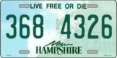 NH license plate 3684326