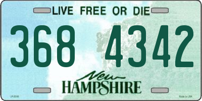 NH license plate 3684342