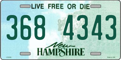 NH license plate 3684343