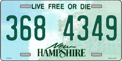 NH license plate 3684349