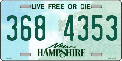 NH license plate 3684353