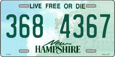 NH license plate 3684367