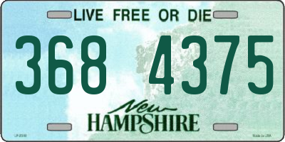 NH license plate 3684375