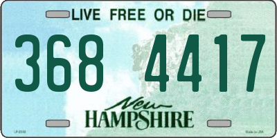 NH license plate 3684417