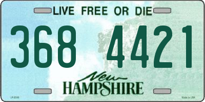 NH license plate 3684421