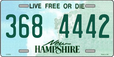 NH license plate 3684442