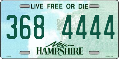 NH license plate 3684444