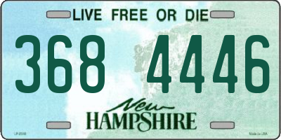 NH license plate 3684446