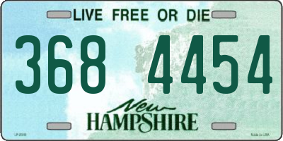 NH license plate 3684454
