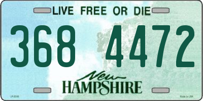 NH license plate 3684472