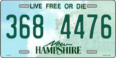 NH license plate 3684476