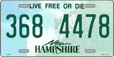 NH license plate 3684478