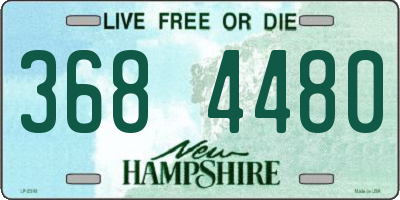 NH license plate 3684480