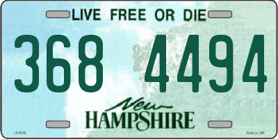 NH license plate 3684494